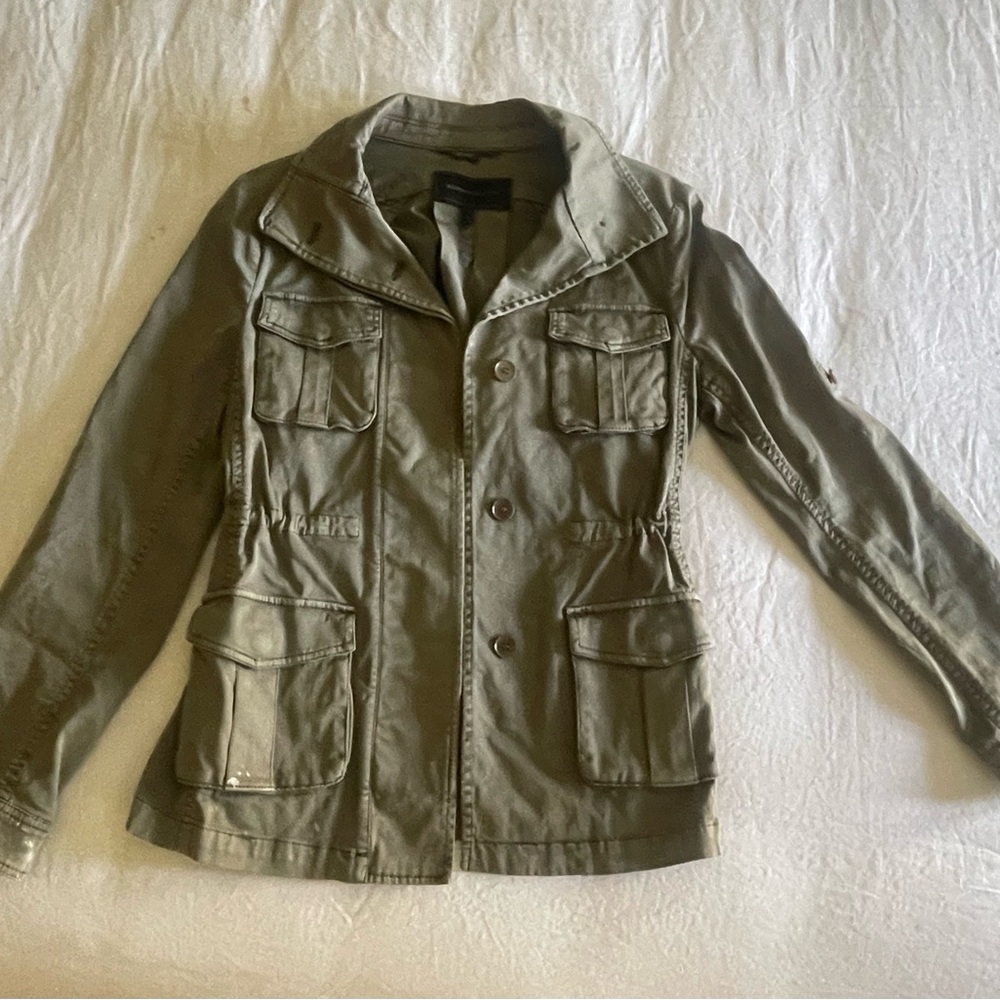 BCBGMaxAzria Khaki Military Field Jacket